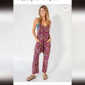 Natural Life* fp movement by free people hot shot romper pink floral